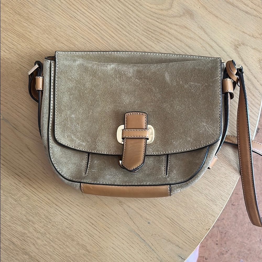 Michael Kors Tan and Brown Crossbody Bag